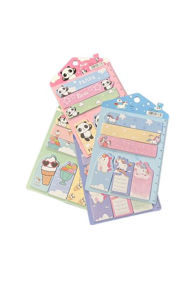 MUNIS Stationery and Toy World MUNIS Colorful Adhesive Memo Pad Fun Note Papers
