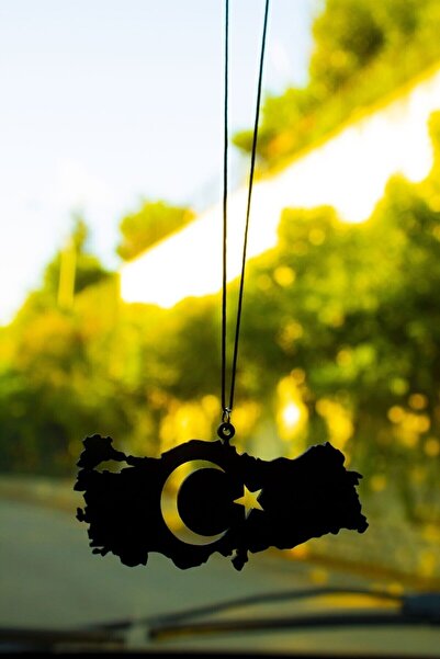 Ste Desing Pleksi Çift Taraflı Araba Süsü Dualı Türk Bayrağı Bayrak Desenli D...