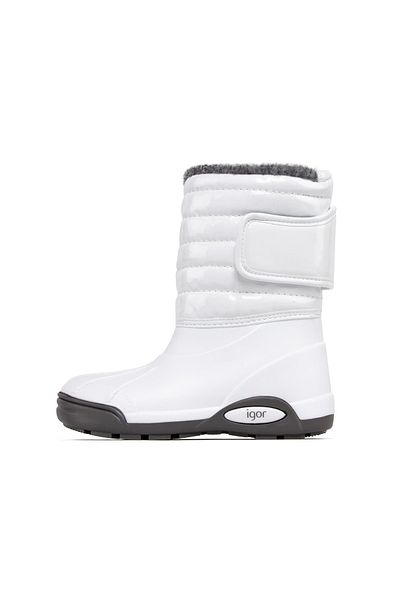 IGOR W10168 - Μπότες Charol Ski White Topo με Παιδική Γούνα