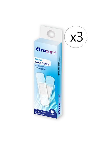 Xtracare ضمادة شفافة 10 قطع × 3 قطع