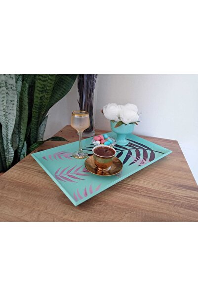 ASLI Hand Painted Wooden Tea, Coffee, Promise Engagement Decorative Serving P...