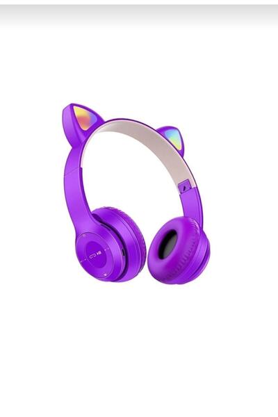 HOBİPİX Kedili Işıklı Katlanabilir 5.0 Bluetooth Kulaklık Kablosuz P47m