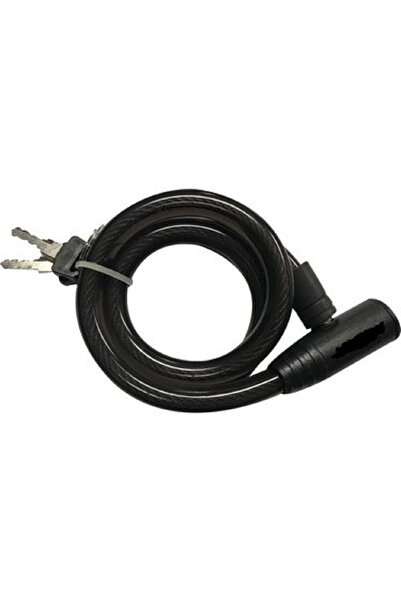 güçlü bisikletmotosiklet 12x80 Halat Kilit Dolamalı Bisiklet Kilidi Siyah Ren...