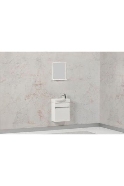 LATTİNA Banyo Dolabı Beyaz Mdf Mini 45 Cm