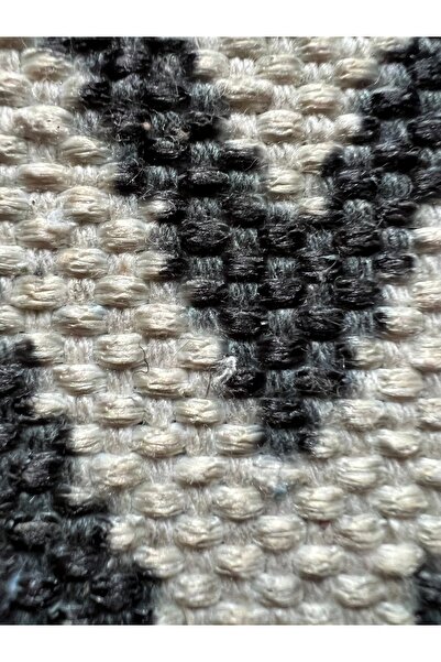 Rugs Modern Halı Cotton 565 Scandinavian Patterned Gray Woven Base Rug