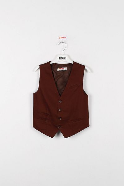 incity Boy's Brown Vest