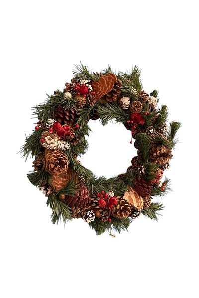 Art Pine Natural Christmas Natural Door Ornament Wreath 40cm Wall Decor Hobby Home Decoration