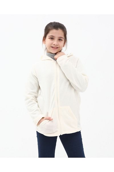 Kübra Tekstil Ζακέτα Fleece με φερμουάρ και κουκούλα