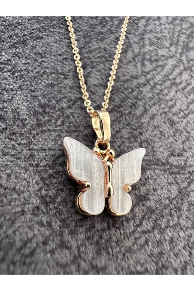 CHARM Mother of Pearl Plated Butterfly Pendant