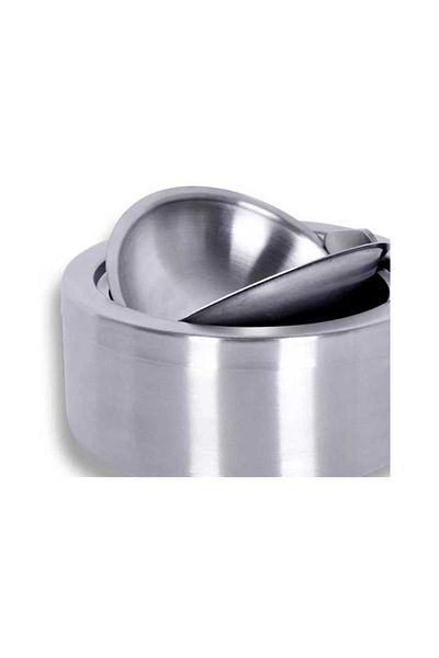 Omnisoft Epx Bk-12 Push-Push Stainless Steel Tank Ash Tray 12 Cm
