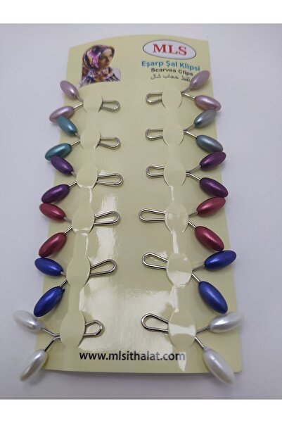 DİBA AVM Σάλι μαντήλι καρφίτσα κλιπ Κλιπ μικτού χρώματος Σάλι, κλιπ κασκόλ Drop μοντέλο Κλιπ 12 τμχ.