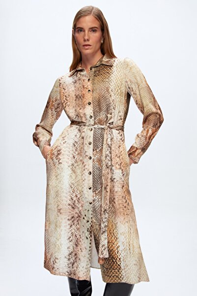 Love My Body Rochie cămașă bărbați cu guler cu model