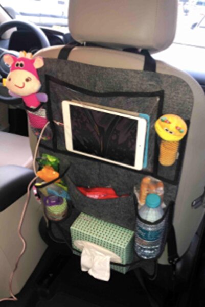 OverPazar Organizator din pâslă pentru spătar scaun auto Suport tabletă Organizare vehicul Organizator în vehicul