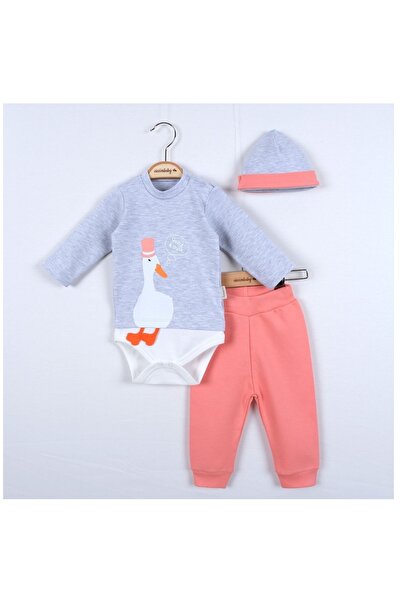ciccimbaby %100 Pamuk Antialerjik Bebek Cildine Uygun 3’lü Ördek Zıbın Set