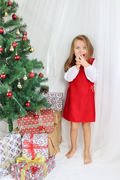 le petit sole Red Velvet Girl's Dress