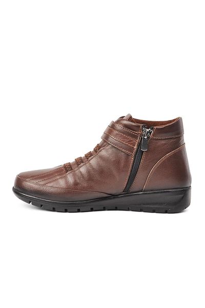Voyager Γυναικείες μπότες από γνήσιο δέρμα 7118 Model Brown Color
