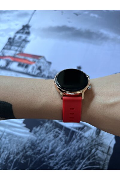 İSTLİV Red Color Silicone Cord Unisex Wristwatch