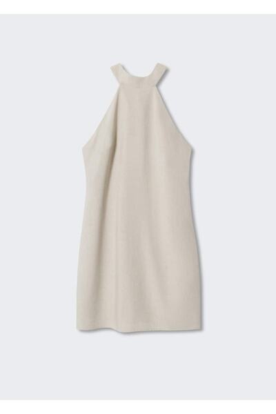 MANGO Woman Sırtı Dekoratif Yırtıklı Elbise