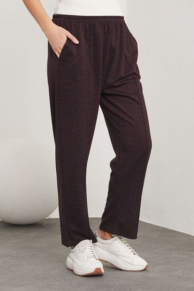 Aşkı Endam Pantaloni din Lână Ecrin - Maro