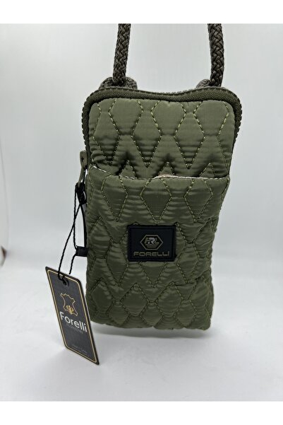 Forelli Haki Renk Postacı Çanta Ve Telefonluk