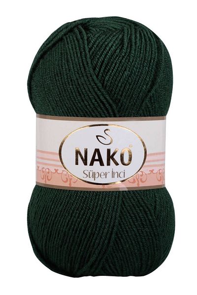NAKO Super Pearl 5 τεμαχίων πλεκτό νήμα 3601 Emerald