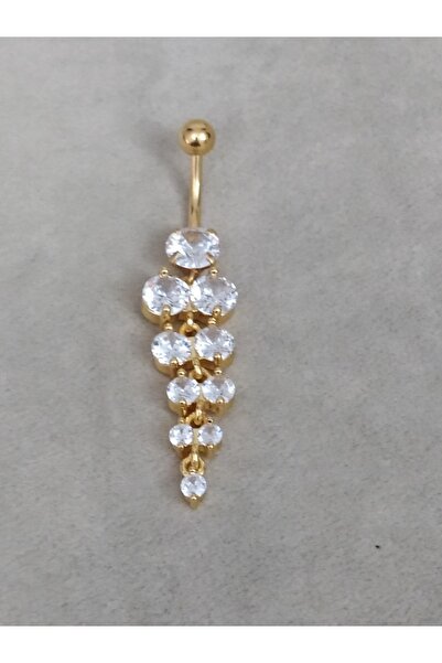 AyçaSilver Gold Renk Üstün Kalite Göbek Piercing
