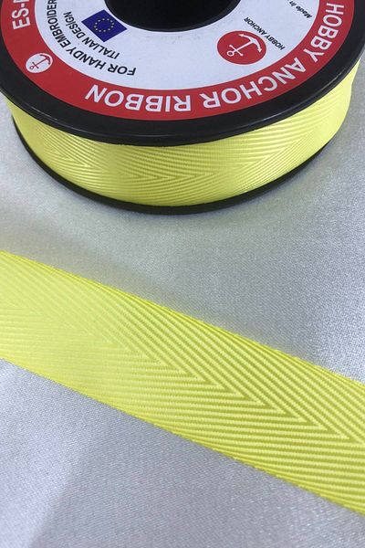 Hobigram Η κίτρινη κορδέλα Houndstooth είναι τιμή για 1 μέτρο – Κορδέλα, Κομψό Σχέδιο, Γυναικείο Αξεσουάρ – Κορδέλα –