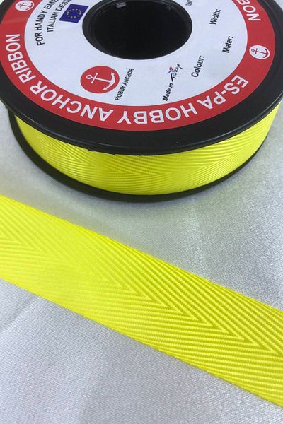 Hobigram Κίτρινο Χρώμα Houndstooth Κορδέλα 1 μέτρο Τιμή – Κορδέλα, Κομψό Σχέδιο, Γυναικείο Αξεσουάρ – Κορδέλα –
