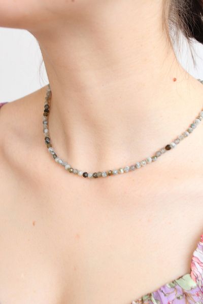 Crystalclem Labradorite Natural Stone Necklace