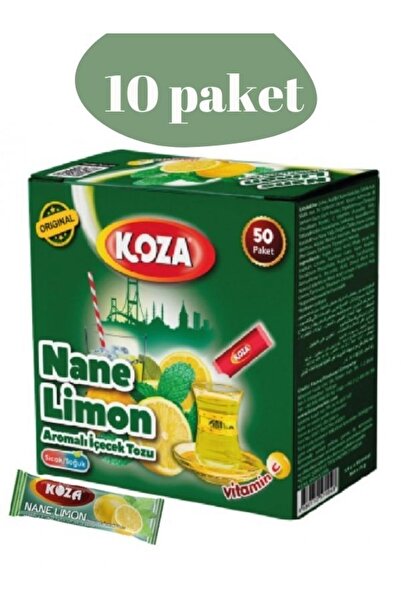 HEPSİ ANADOLU Tek Içimlik Nane Limon Aromalı Toz Içecek(ALMEY KOZA) 10 Paket(...
