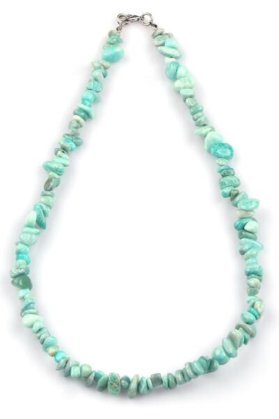 Alibaba Doğaltaş قلادة من الحجر الطبيعي المكسور من أمازونيت