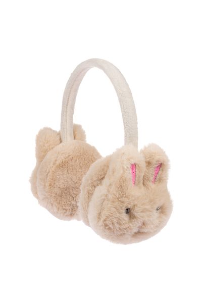 Kitti Arıcı Store New Season Girls' Winter Beige Plush Headphones