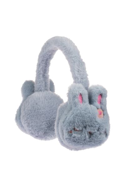 Kitti Arıcı Store New Season Girl's Winter Ice Blue Color Plush Headphones