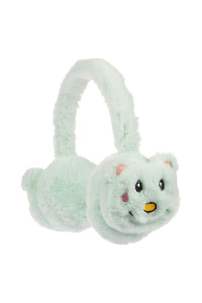 Kitti Arıcı Store New Season Girls' Winter Mint Color Plush Headphones