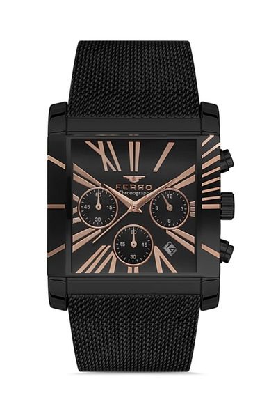 FERRO Fm41292c-g 45 Mm Black Men's Wristwatch