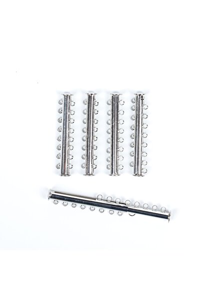 yfhobi 1 Adet - 8 Delikli, Geçmeli Klips, Takı Klipsi, Bileklik Klipsi, Nikel Kaplama, 1.kalite