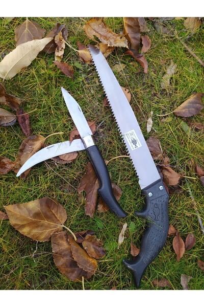 DİBA AVM Ağaç Dal Budama Balıklı Testere Çift Ağızlı Outdoor Piknik Çakısı Ka...