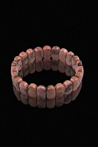 Asya Gems Asyagems الحجر الطبيعي الرودونيت سوار الحجر الطبيعي 8 X 13 مم سوار ...