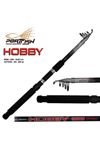 Port Fish Portfish Hobby Teleskopik Fiber Olta Kamışı 180 Cm 40-80 Gr