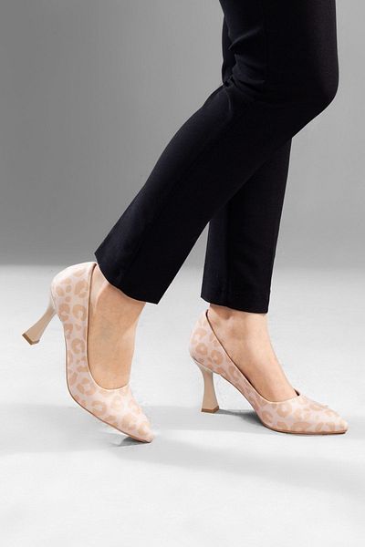 Adım Adım Women's Giraffe Patterned Heeled Shoes