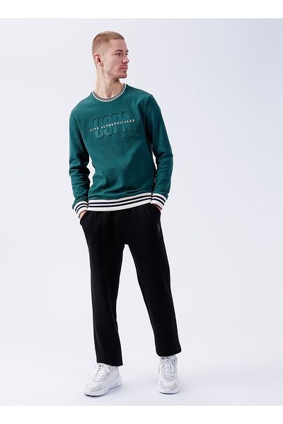 U.S. Polo Assn. Πράσινο ανδρικό φούτερ Crew Neck Berıl