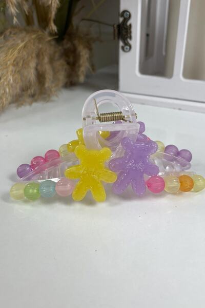 SUBU TASARIM Ljubičasta velika kopča sa figurom - Sbt1349