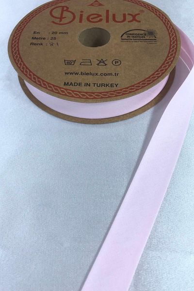 Hobigram Ανοιχτό ροζ βαμβακερό Piping Πλάτος 2 cm Μήκος 1 μέτρο – Κορδέλα, Κομψό Σχέδιο, Γυναικείο Αξεσουάρ – Κορδέλα