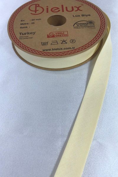 Hobigram Ανοιχτό κίτρινο βαμβακερό Piping Πλάτος 2 cm Μήκος 1 μέτρο – Κορδέλα, Κομψό Σχέδιο, Γυναικείο Αξεσουάρ