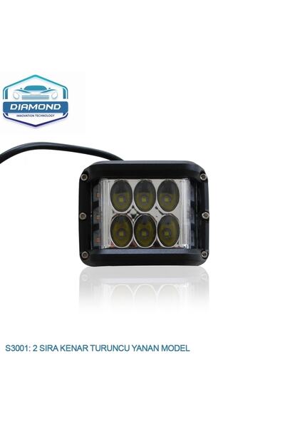 DİAMONDBM 2 Sıra Kenarı Turuncu Çakar Kaput Off Road