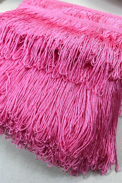 Hobigram Candy Pink Fringe Tassel Width 20 cm 1 Meter – Decorative Ribbon, Stylish Design, Women's Accessory – Decorat