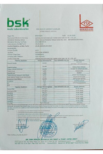 Vermisafa Organik Katı Solucan Gübresi 10 Kg (20 LT) Lamine Çuvallı