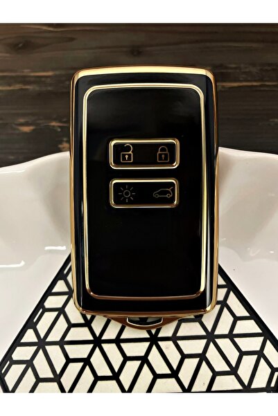 kral anahtar Husa Nano pentru telecomandă din silicon de înaltă calitate Renault Megane 4 Dacia,kadjar,clio Five,culoare neagră 4 butoane.