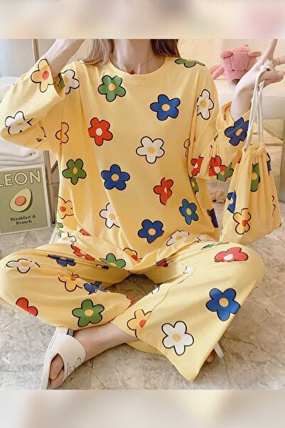 PEMBİŞ HOMEWEAR New Flower2 Super Soft Pajama Set