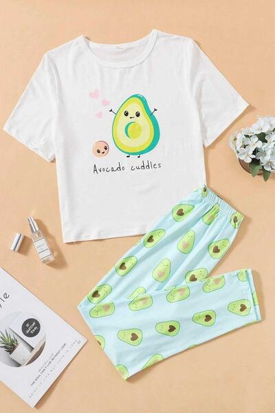 PEMBİŞ HOMEWEAR Next Supersoft Pajama Set, Avocado3